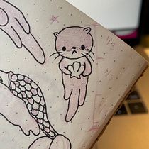 Otto the Otter My project for course: Kawaii Character Creation in 3D with Blender . Een project van Traditionele illustratie, Ontwerp van personages, Digitale illustratie,  3D-modellering, Animatie y 3D van Alex Mathews - 17.04.2022