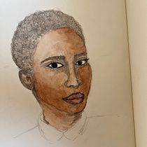 My project for course: Watercolor Portrait Sketchbook. Painting, Watercolor Painting, and Sketchbook project by Laura Filip - 04.18.2022