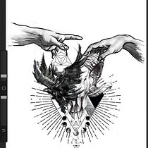 My project for course: Blackwork Tattoo Design. Un projet de Illustration traditionnelle, Illustration numérique , et Conception de tatouage de Federico Pereanez - 18.04.2022