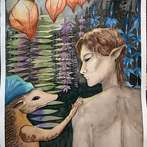 My project for course: Fairy-Tale Illustration with Watercolors. Ilustração tradicional, Pintura, Desenho, Ilustração digital, e Pintura em aquarela projeto de Marlena Czarnacka - 18.04.2022