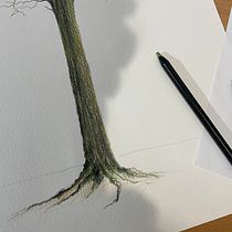 Uma árvore. Un projet de Illustration traditionnelle, Dessin au cra, on, Dessin de portrait, Dessin artistique, Dessin aux cra , et ons de couleur de Humberto Cesar Pornaro - 18.04.2022