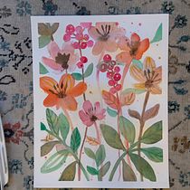 Sandy's Project: Artistic Floral Watercolor: Connect with Nature. Ilustração tradicional, Pintura, Pintura em aquarela e Ilustração botânica projeto de Sands Musclow - 19.04.2022