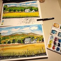 Mi Proyecto del curso: Cuaderno de viaje en acuarela. Traditional illustration, Watercolor Painting, Architectural Illustration, and Sketchbook project by Manoli Reinoso Jimenez - 04.19.2022