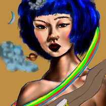 Meu projeto do curso: Retrato digital no Photoshop com um toque de fantasia. Traditional illustration, Drawing, Digital Illustration, Portrait Drawing, Digital Drawing, and Digital Painting project by Ana Julia Martinelli - 04.19.2022