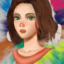 My project for course: Digital Fantasy Portraits with Photoshop. Traditional illustration, Drawing, Digital Illustration, Portrait Drawing, Digital Drawing, and Digital Painting project by amalshryf1990 - 04.20.2022