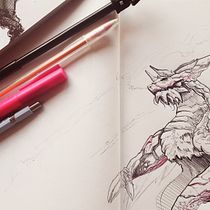Meu projeto do curso: Sketchbook fantástico: desenhe personagens com a imaginação. Ilustração tradicional, Criatividade, Desenho, e Sketchbook projeto de Eduardo Secolin - 20.04.2022