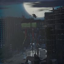 Apocalypse Night. 3D, Digital Illustration, and 3D Design project by Gabriel Bailo - 04.19.2022