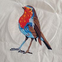 My project for course: Painting with Thread: Textile Illustration Techniques. Ilustração tradicional, Bordado, e Design têxtil projeto de Amanjot Arora - 17.04.2022