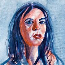 Mein Kursprojekt: Artistische Aquarellporträt (Lisa). Fine Arts, Painting, Watercolor Painting, and Portrait Drawing project by amanda loll - 04.21.2022