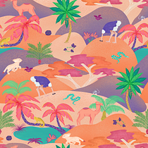 Mon projet du cours : Illustration numérique de motifs inspirés de la faune et la flore. Un progetto di Illustrazione tradizionale, Pattern design, Disegno, Illustrazione digitale e Illustrazione botanica di Clémentine Douilly - 21.04.2022