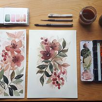 Mi Proyecto del curso: Acuarela floral: conecta con la naturaleza. Traditional illustration, Painting, Watercolor Painting, and Botanical Illustration project by S Albuixech - 04.22.2022
