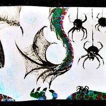Mój projekt z kursu: Eksperymentalna ilustracja z tuszem i farbami akrylowymi w Indiach. Traditional illustration, and Fine Arts project by Joanna Zakrzewska - 04.22.2022