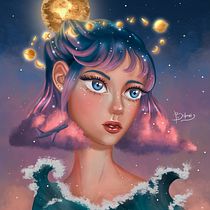 My project for course: Digital Fantasy Portraits with Photoshop. Traditional illustration, Drawing, Digital Illustration, Portrait Drawing, Digital Drawing, and Digital Painting project by daniela_glzmtz - 04.23.2022