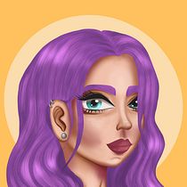 My project for course: Female Character Portraits in Procreate. Projekt z dziedziny Trad, c, jna ilustracja, Ilustracja c, frowa, R, sunek c i frow użytkownika daniela_glzmtz - 23.04.2022