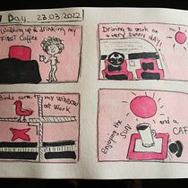 Mein Kursprojekt: Illustriertes Tagebuch: Tägliche bewusste Übung. Fine Arts, Sketching, Creativit, Drawing, and Sketchbook project by kristinemayer - 04.23.2022