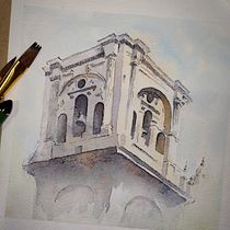 My project for course: Architectural Sketching with Watercolor and Ink. Sketching, Drawing, Watercolor Painting, Architectural Illustration, Sketchbook & Ink Illustration project by Nick Muir - 04.23.2022