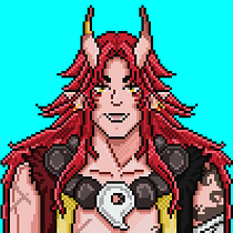 Técnicas de ilustración en pixel art (Elite Kensu - VTuber). Traditional illustration, Digital Illustration, and Pixel Art project by javierdlguardia - 04.24.2022