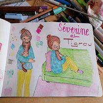 Mon projet du cours : Création de personnages à partir de dessins d'observation. Un projet de Illustration traditionnelle, Conception de personnages, Dessin , et Carnet de croquis de Séverine Creton - 24.04.2022