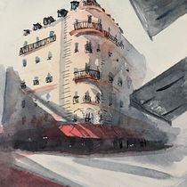 Mon projet du cours : Dessin architectural à l’aquarelle et à l’encre. Sketching, Drawing, Watercolor Painting, Architectural Illustration, Sketchbook & Ink Illustration project by Maria Martin - 04.24.2022