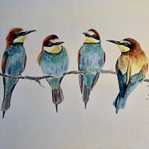 Mi Proyecto del curso: Acuarela artística para ilustración de aves. Projekt z dziedziny Trad, c, jna ilustracja, Malowanie akwarelą, R, sunek realist, czn, Ilustracja naturalist i czna użytkownika Rocío González - 24.04.2022
