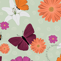 Meu projeto do curso: Design de estampa para superfície têxtil com Photoshop. Un projet de Illustration traditionnelle, Création de costumes, Création de motifs, St, lisme et Illustration numérique de Stephanie Guimarães - 24.04.2022