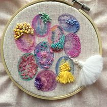 Mi Proyecto del curso: Técnicas básicas de bordado y acuarela. Painting, Watercolor Painting, Embroider, and Textile Design project by Tere Vázquez Hernández - 04.24.2022