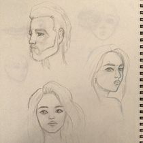 My project for course: Portrait Sketchbooking: Explore the Human Face. Sketching, Drawing, Portrait Drawing, Artistic Drawing, and Sketchbook project by campbellk77 - 04.23.2022