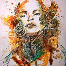 My project for course: Experimental Portraiture with Ink, Tea and Alcohol. Artes plásticas, Pintura, Desenho e Ilustração com tinta projeto de dhg8 - 25.04.2022