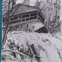 Mon projet du cours : Carnet de croquis : illustrez vos expériences personnelles. Ilustração tradicional, Esboçado, Desenho, Sketchbook e Ilustração com tinta projeto de marie orilel - 22.04.2022