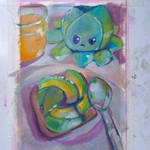 Meu projeto do curso: Técnicas de pintura contemporânea a óleo Ein Projekt aus dem Bereich Bildende Künste, Malerei und Ölmalerei von marialuizaccss - 25.04.2022