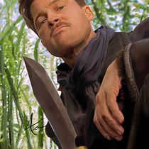 Brad Pitt as Aldo Raine . Traditional illustration, Fine Arts, Drawing, Digital Illustration, and Portrait Drawing project by varoh - 04.16.2022