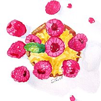 Mon projet du cours :  Illustration culinaire savoureuse à l'aquarelle. Projekt z dziedziny Trad, c, jna ilustracja,  Sztuki piękne,  Malarstwo i Malowanie akwarelą użytkownika Laëtitia Derible - 26.04.2022