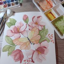 Mi Proyecto del curso: Dibujo y composición naturalista en acuarela. Traditional illustration, Drawing, Watercolor Painting, and Naturalistic Illustration project by ivethmontoya73 - 04.28.2022