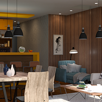 Mi Proyecto del curso: Render de interiores con SketchUp y V-Ray Next. Projekt z dziedziny  Architektura, Architektura wnętrz, Architektura c, frowa i Wizualizacja architektoniczna użytkownika SIMÓN ZAMBRANO - 02.05.2022