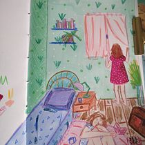 Mon projet du cours : Carnet de croquis pour explorer votre style de dessin. Un proyecto de Ilustración tradicional, Bocetado, Creatividad, Dibujo, Pintura a la acuarela, Sketchbook y Pintura gouache de caroline_hovaere - 28.04.2022