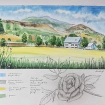 My project for course: Watercolor Travel Journal. Traditional illustration, Watercolor Painting, Architectural Illustration, and Sketchbook project by Maarja Sinijärv - 04.27.2022