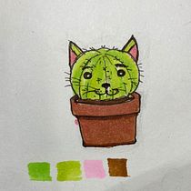 Mi Proyecto del curso: Ilustración de personajes con hilo y aguja. Un projet de Illustration traditionnelle, Broderie , et Design textile de Gabriela Martínez Falcón - 29.04.2022