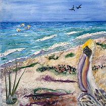 My project for course: Illustrating Nature: A Creative Exploration: Pelicans at Honeymoon Island. Traditional illustration, Painting, Drawing, Watercolor Painting, Ink Illustration, and Naturalistic Illustration project by Barbara Insalaco - 05.29.2022