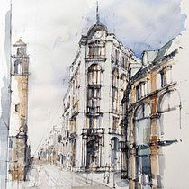Mi Proyecto del curso: Sketching arquitectónico para ilustraciones urbanas. Design, Traditional illustration, Sketching, Architectural Illustration, and Sketchbook project by Arturo Gutiérrez - 04.30.2022