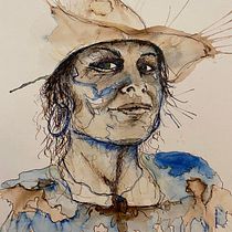 My project for course: Experimental Portraiture with Ink, Tea and Alcohol. Artes plásticas, Pintura, Desenho, Ilustração com tinta e Ilustração tradicional projeto de Alex Biggs - 01.05.2022