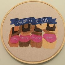 Meu projeto do curso: Criação de retratos bordados com aquarela. Un progetto di Pittura, Pittura ad acquerello, Ricamo e Textile Design di Gabriela Rodriguez - 01.05.2022