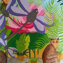 Meu projeto do curso: Introdução à pintura acrílica: crie uma tela tropical. Un projet de Peinture, Création de motifs, Peinture acr , et lique de Filomena Amador - 25.04.2022