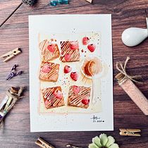 My project for course:  Flavorful Food Illustration with Watercolor. Projekt z dziedziny Trad, c, jna ilustracja,  Sztuki piękne,  Malarstwo i Malowanie akwarelą użytkownika Trang Chibi - 02.05.2022