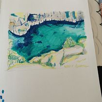 Mon projet du cours : Paysages : approche par le carnet de dessin et la couleur. Un progetto di Bozzetti, Creatività, Disegno a matita, Disegno e Sketchbook di valerie_audouard - 02.05.2022