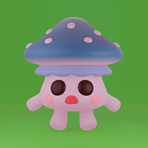 Criação de personagens Kawaii em 3D com Blender | Cogumelito Ein Projekt aus dem Bereich Traditionelle Illustration, Design von Figuren, Digitale Illustration, 3-D-Modellierung und Manga von Arthur Goedert - 01.05.2022
