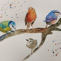 Mijn project van de cursus: Vogels illustreren met artistieke aquarel. Projekt z dziedziny Trad, c, jna ilustracja, Malowanie akwarelą, R, sunek realist, czn, Ilustracja naturalist i czna użytkownika nataya - 02.05.2022