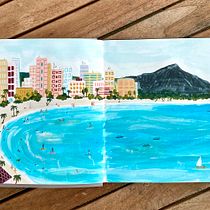My project for course: Pictorial Sketchbook with Gouache. Ilustração tradicional, Esboçado, Desenho, Ilustração arquitetônica, Sketchbook, e Pintura guache projeto de Kathrin Laschinski - 02.05.2022