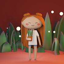 My project for course: Kawaii Character Creation in 3D with Blender  Ein Projekt aus dem Bereich Traditionelle Illustration, Design von Figuren, Digitale Illustration, 3-D-Modellierung und Manga von Olena Sorina - 30.04.2022
