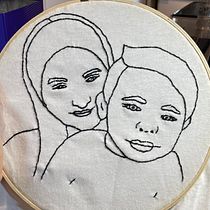 Mi Proyecto del curso: Retrato lineal bordado. Bordado, e Design têxtil projeto de Anni Bolotin - 04.05.2022