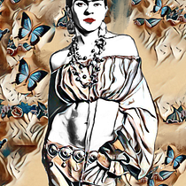 Kahlo . Ilustração tradicional, Ilustração vetorial, Ilustração digital, e Desenho de retrato projeto de nikbearbrown - 04.05.2022